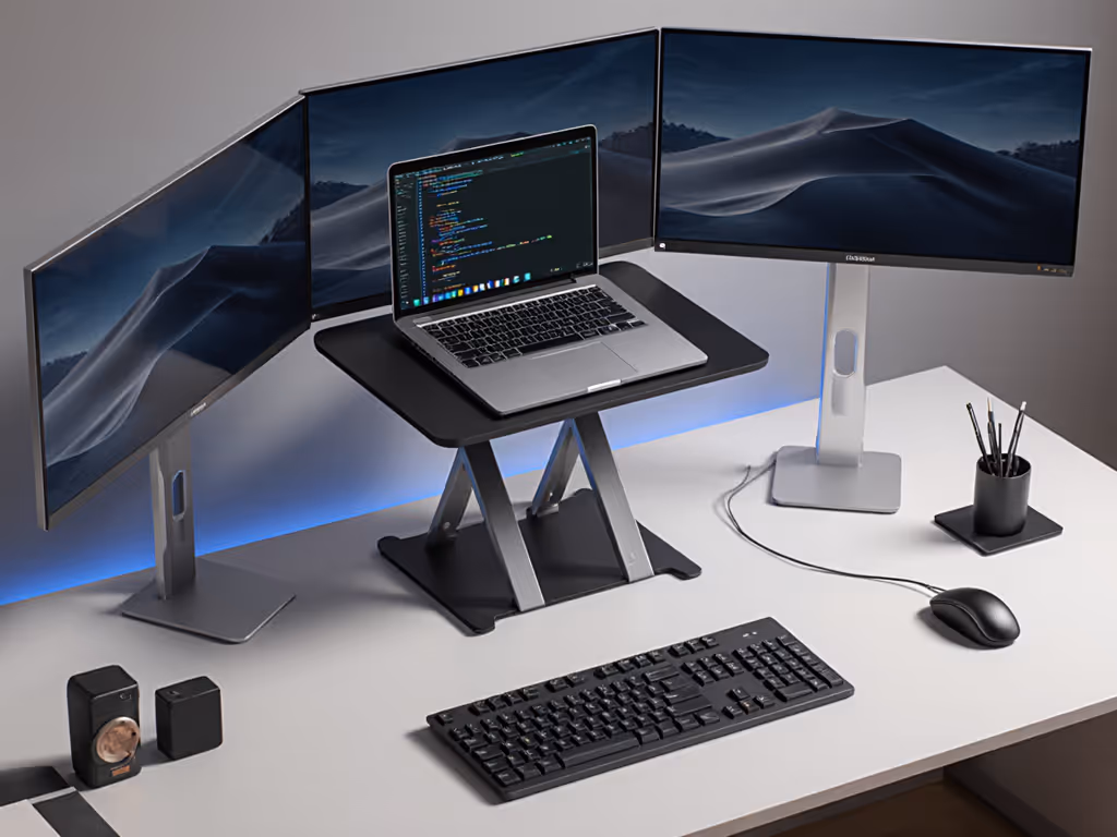 laptop_desk_stand_setup_ergonomic_alignment_on_three-screen_workstation