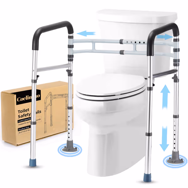 Adjustable Detachable Toilet Safety Rail